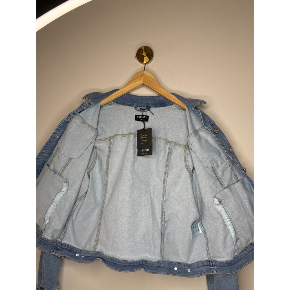 nicole by Nicole Miller Jean Jacket - Indigo Rumsey, Large - Picture 5 of 7